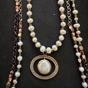 Silpada Pearl Layered Necklace Set